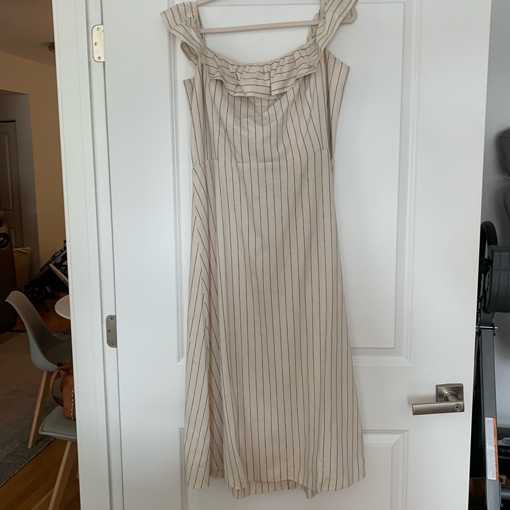 Ann Taylor never worn linen midi dress size 16